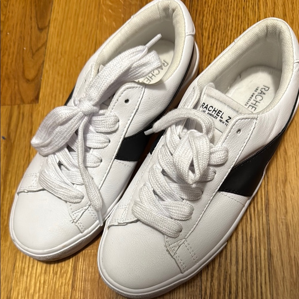 Rachel Zoe White and Black Sneakers with Classic Design